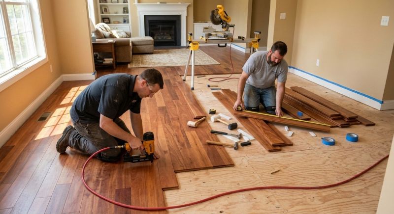 Cherry Floor Installation in Rowlett, TX