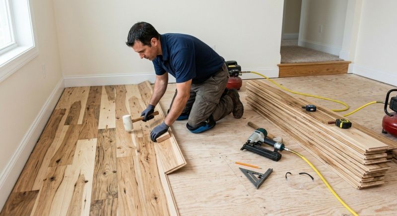 Hickory Floor Installation in Plano, TX
