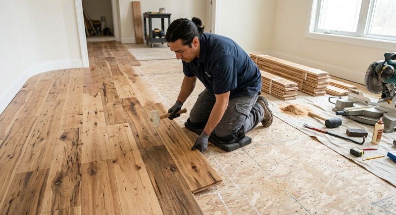 Hickory Floor Installation in Plano, TX