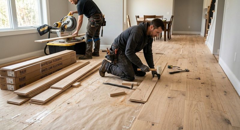 Oak Floor Installation in Flower Mound, TX
