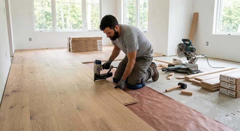 Oak Floor Installation in Garland, TX