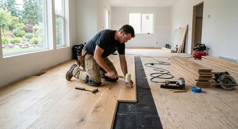 Oak Floor Installation in Little Elm, TX