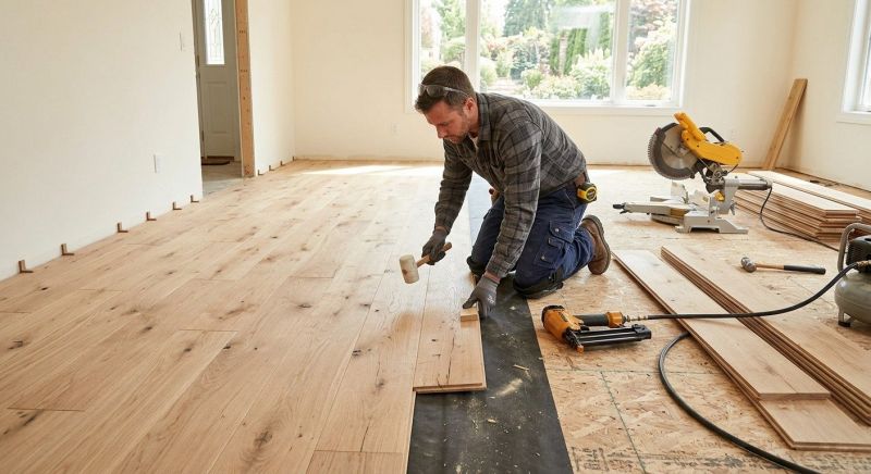 Oak Floor Installation in Sachse, TX