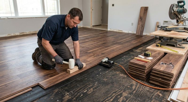 Walnut Flooring Installation in Plano, TX