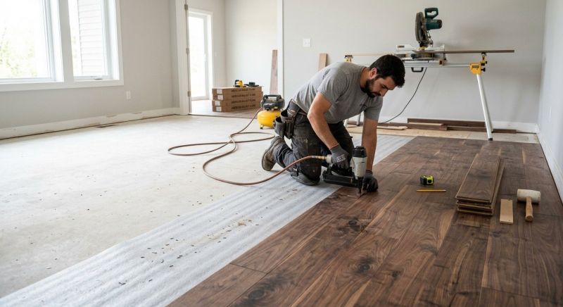 Walnut Flooring Installation in Plano, TX