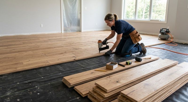 Wide Plank Floor Installation in Plano, TX